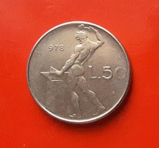 50 LIRE 1978 SENZA L'1 DELLA DATA E CON 9 EVANESCENTE AL ROVESCIO [A415]