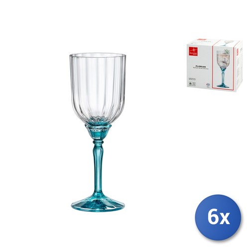 Calice florian vetro - 6x,