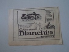 advertising Pubblicità 1925 MOTO BIANCHI BN 350 1924