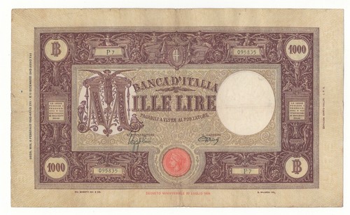1000 lire grande - "m",