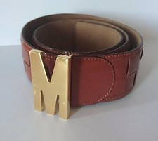 MOSCHINO CINTURA DONNA ORIGINALE VINTAGE IN PELLE TG. 48 RARA E PERFETTA!