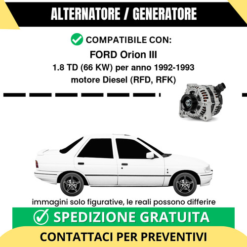 Alternatore ford orion iii - ford, 1.8