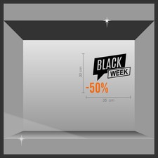 black week vetrine saldi 35 x 30 cm adesivo vetri negozio