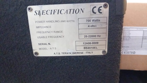 Vendo cassa per basso marca - basso,