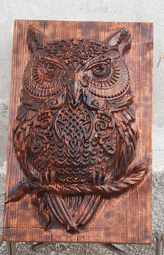 Wooden owl - wooden,