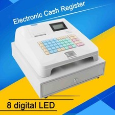 Registratore di cassa POS registratore di cassa elettronico supermercato 8 LED digitali 48 tasti