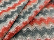 Colefax & Fowler Tessuto Zig Zag Stripe Uph Tessuto - Erin Rosso Teal 3,30 yd F4642-01