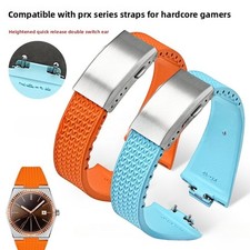 Per Tissot PRX Viton Cinturino Orologio Sgancio Rapido Fibbia Pieghevole Interfaccia 11/12mm