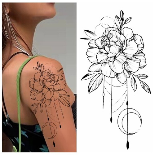 Tatuaggio temporaneo peonia