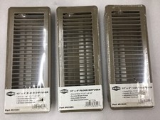 3 EZ-FLO 61604 Diffusore d'aria da pavimento in acciaio - Design Louvered - MARRONE - 12"x4" - Nuovo