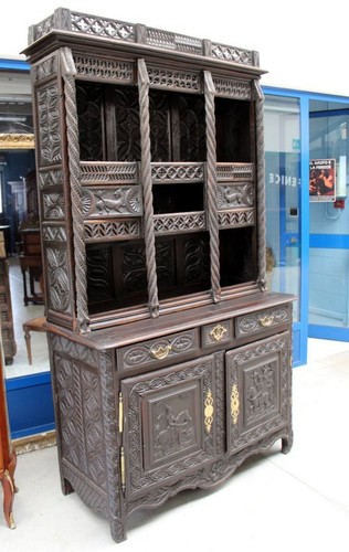 Libreria credenza stile luigi - libreria,