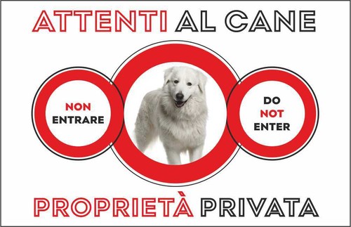 Cartello segnaletico attenti - -,