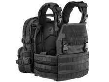 DEFCON 5 PLATE CARRIER GILET TATTICO + ZAINO NERO D5-BAV21 B