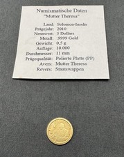 Moneta oro 5 dollari Isole