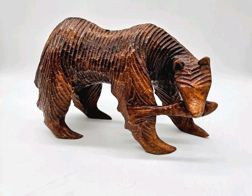 Orso legno intagliato a - orso,