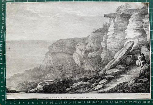 Stampa antica 1823 seduta - stampa,