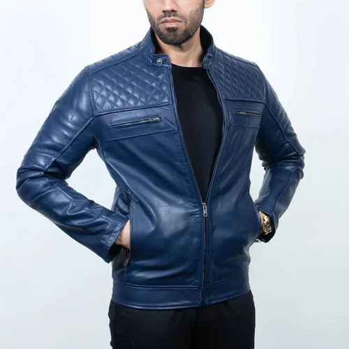 Giacca biker uomo - , royal