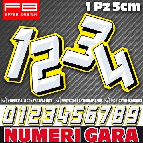 Adesivi stickers numero gara - adesivi,