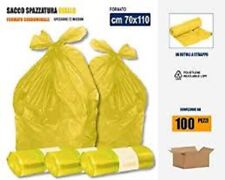 100 Sacchi raccolta Differenziata gialle Buste Immondizia 70x110cm Spazzatura 