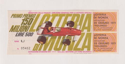 Biglietto lotteria monza - di,