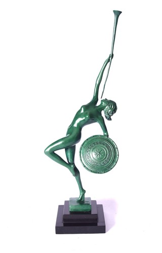 Scultura bronzo guerriera - scultura,