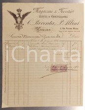 1896 TORINO Via Pietro Micca - Abbigliamento PAVENTA & ALBINI *Fattura intestata