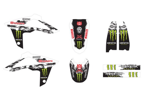 Kit adesivi grafiche husqvarna - adesivi,