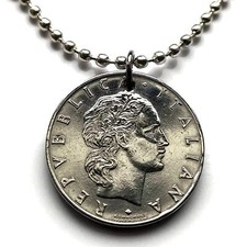 Ciondolo moneta Italia 50 Lire