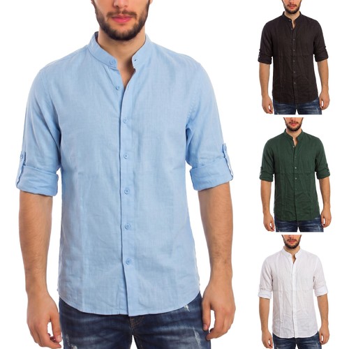 Camicia uomo misto lino - camicia,