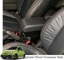 Bracciolo Fiat 500 ABARTH 500 - 595 -695 Nero portaoggetti regolabile MADE ITALY