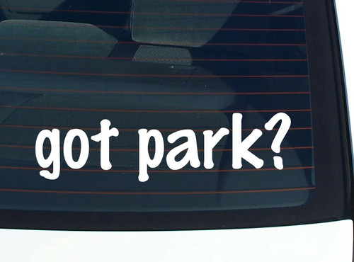 Got park adesivo - park?, decalcomania