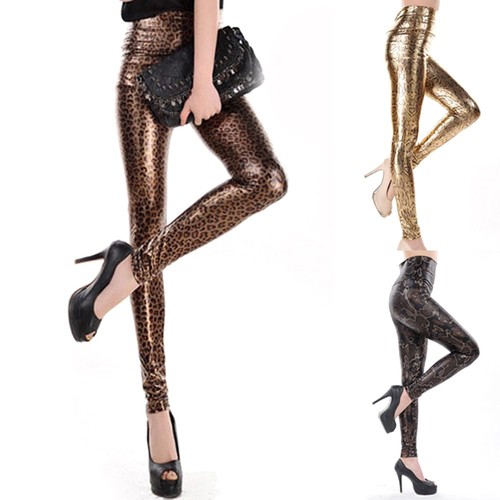 Leggings donna ecopelle lucido