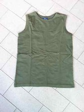 Canotta canottiera bambino verde militare cachi maglia maglietta smanicata 8 ann