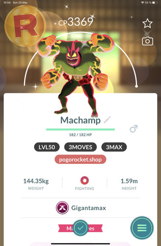Shiny gmax machamp lvl50 - shiny,