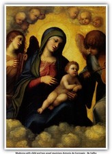 Madonna con bambino e due