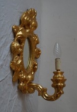 APPLIQUE  SPECCHIERA DA PARETE DORATA IN LEGNO INTAGLIATO E SCOLPITO EPOCA '900