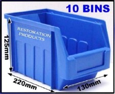 10 GRANDI CONTENITORI BLU PER