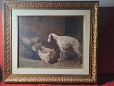 Quadro Antico. Olio su tavola, firmato e datato; cm 50x57