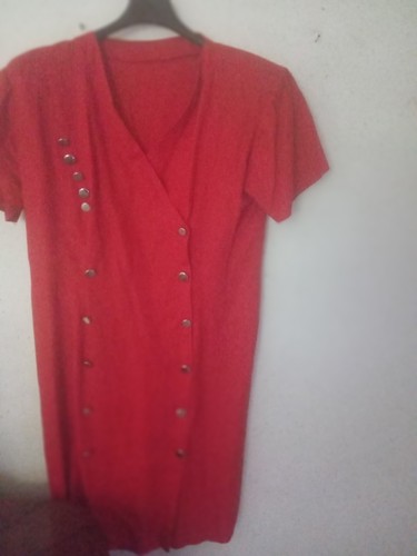 Abito rosso fresco cotone - abito,