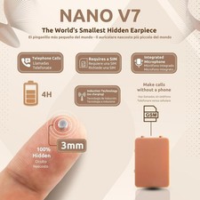 Auricolare spia GSM collo wireless invisibile nascosto mini auricolare esame microfono