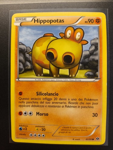 Carta pokemon hippopotas - carta,