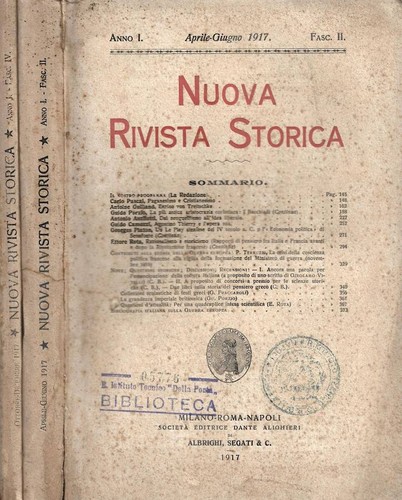 Nuova rivista storica anno - storica.,