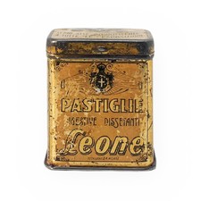 1940ca * Scatola, Barattolo in Latta "Leone, Pastiglie Digestive Dissetanti - To