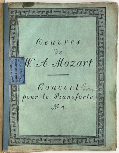 Concert pour pianoforte kv - pour,