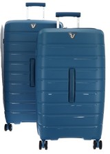RONCATO B-Flying Trunk Set 2 Trolley (L+M) L Trolley Denim Grigio Blu Nuovo