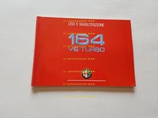 Alfa Romeo 164 V6 TURBO 1990 manuale uso manutenzione libretto originale
