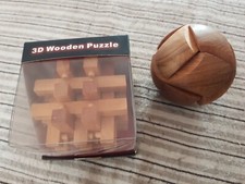 WOODEN 3D PUZZLE IN LEGNO - LOTTO 2 PUZZLE - OTTIMO STATO