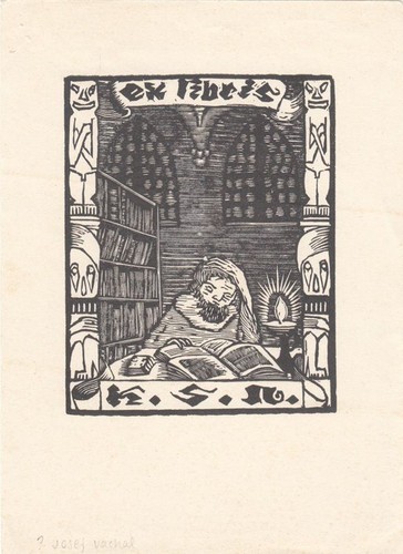 Exlibris libris holzschnitt - libris,