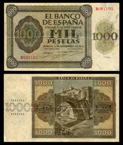 España 1000 pesetas 1936 - españa,