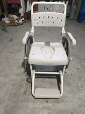 Sedia a Rotelle per Doccia E WC, Carrozzina Disabili Con Ruote Autospinta, Sedia